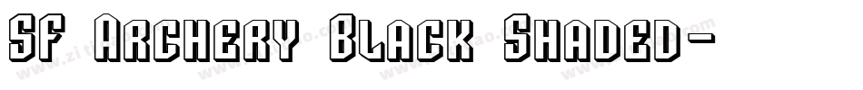 SF Archery Black Shaded字体转换
